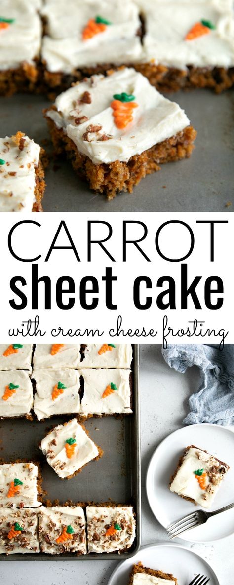 Carrot Cake For A Crowd, Carrot Cake Sheet Pan Recipe, Carrot Texas Sheet Cake Recipe, Carrot Cake Sheet Pan, Carrot Cake Recipe Sheet Pan, Super Moist Carrot Cake With Cream Cheese Frosting, Carrot Sheet Cake With Cream Cheese Whip, Carrot Sheet Cake Recipe With Pineapple, Carrot Cake Squares Recipe