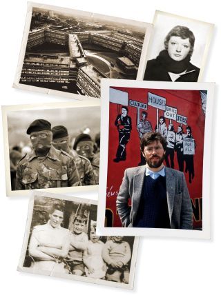 Clockwise from top right: Dolours Price; Gerry Adams; Jean McConville and three of her children; I.R.A. men at the funeral of Bobby Sands; Divis Flats, the Belfast housing project from which McConville was abducted. Gerry Adams, Bobby Sands, The Ira, The Troubles, British Government, Irish History, British Soldier, British Army, The New Yorker