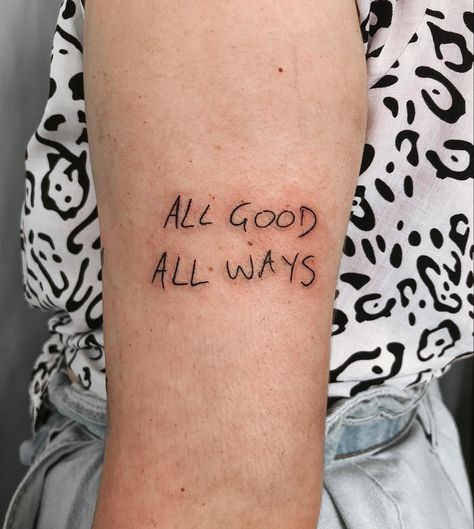 All Good All Ways Tattoo, All Good All Ways Daniel Ricciardo Tattoo, Daniel Ricciardo Inspired Tattoo, F1 Minimalist Tattoo, All Good All Ways Daniel Ricciardo, Small F1 Tattoo, Daniel Ricciardo Tattoo Idea, F1 Inspired Tattoo, Formula 1 Tattoos