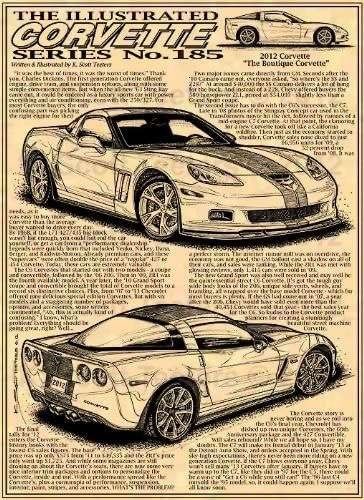 Corvette Poster, Corvette Art, Car Blueprint, C6 Corvette, Car Prints, Cool Car Drawings, Racing Posters, Car Drawing, Street Racing Cars