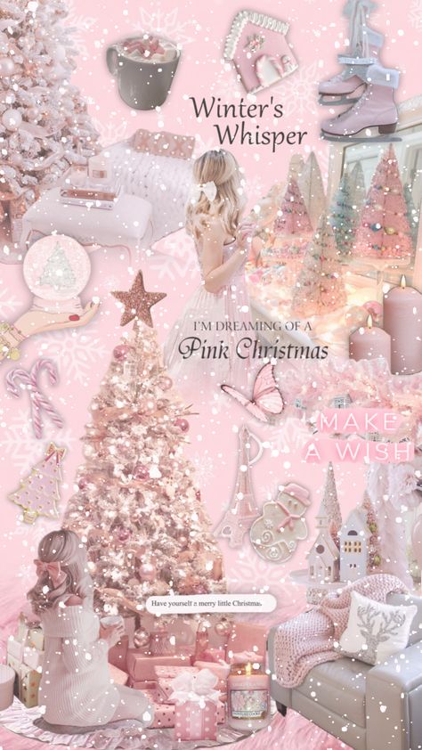 Maybe it’s too early but I don’t care lol 🩷❄️☃️#christmas #christmasaesthetic #pink #pinkaesthetic Christmas Gift Ideas For Toddlers, Christmas Lockscreen, Wallpaper Vibes, Girly Christmas, Christmas Dreaming, Pink Wallpaper Girly, Christmas Apps, Pink Xmas, Christmas Wallpaper Backgrounds