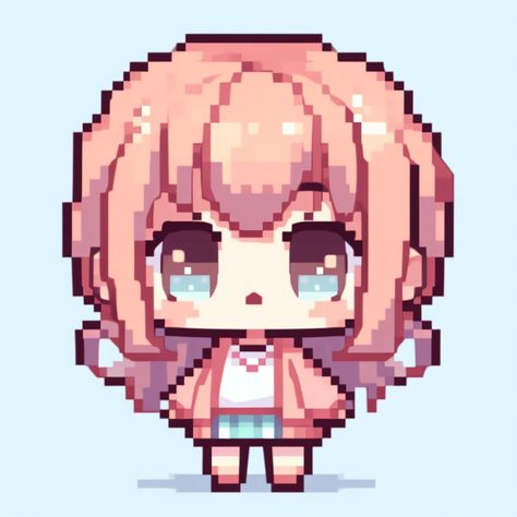 ∷『Chibi figurine』 Chibi Pixel Art, Game Bud, Pixel Chibi, Pixel Drawing, Pixel Art Characters, Pixel Art Games, Chibi Girl, Pixel Art Design, Terraria