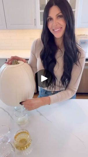 11K views · 1.6K reactions | This Falls must have bar accessory, DIY pumpkin wine dispenser. Fun and easy way to elevate that box of wine!   Grab a craft pumpkin, next make a smaller hole near the bottom.   Grab a box of wine, remove from the box and add to the pumpkin. Pull the dispenser through the hole at the bottom. Place onto a cake stand or beverage stand and pair with your favorite wine glasses!   Enjoy!  . . . #home #fall #fallfun #boxofwine #holiday #entertaining #homehack #diybar #hostinghacks #wowusweekdays #friyay #elevatedhome #october #thanksgiving #falldecor #fallstyle #ltkhome #michaelsstores #botabox #winelover #winetasting #realtorofinstagram #openhouses #hostingtips #homesweethome #sellingthesuburbs #plainfieldillinois #jolietillinois #momsofig #napervillemoms | Amanda A Halloween Bunco, Hosting Hacks, Pumpkin Wine, Elevated Home, Wine Dispenser, Autumn Wine, Fall Deco, Fall Cocktails, Fall Craft