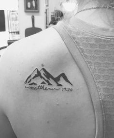 Mustard Seed Tattoo, Seed Tattoo, Tattoo Mountain, Bible Verse Tattoos, Verse Tattoos, Faith Tattoo, Mountain Tattoo, Cross Tattoo, Trendy Tattoos