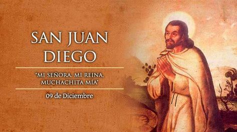 Hoy, 9 de diciembre, a pocos días de celebrar la Fiesta de Nuestra Señora de Guadalupe, recordamos a San Juan Diego Cuauhtlatoatzin, el hombre en cuyos vestidos quedó impresa la imagen de la Madre de Dios. San Juan Pablo Ii, Juan Diego, Movie Posters, Film Posters, Santos