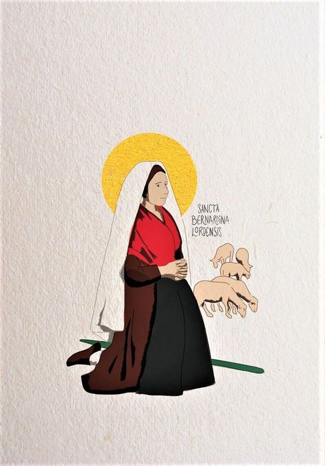 Biblical Design, Santa Bernadette, St Bernadette Of Lourdes, St Bernadette, Saint Bernadette, Catholic Women, Christmas Ideas, Modern Art, Aurora Sleeping Beauty