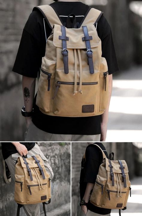 This backpack is great. Nice designed and very comfortable to carry. It's clean, simple, spacious, and has great storage. #backpack #men #boys College Backpack Men, Men’s Backpack, Men's Bagpack, Stylish Backpacks For Men, Bagpack Men, Funky Backpacks, Cool Backpacks For Men, Stationary Collection, Mens Backpack Fashion