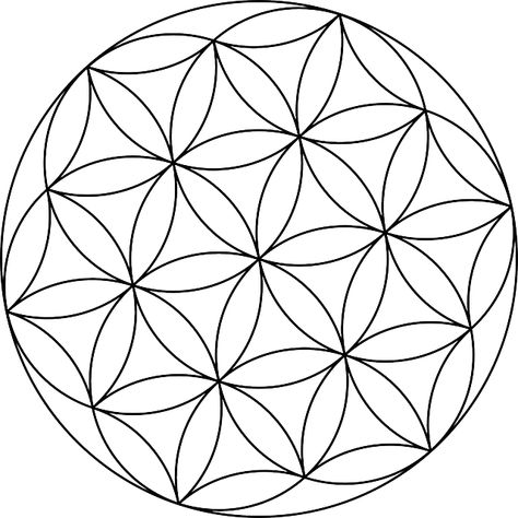 Free Vector Graphic: Circle, Curves, Geometric, Curve - Free Image on Pixabay - 33618 Seed Of Life Pattern, Circle Geometric Pattern, Graphic Circle, Flower Of Life Pattern, Geometric Coloring Pages, Flower Of Life Symbol, Sacred Geometry Patterns, The Flower Of Life, Tree Of Life Tattoo