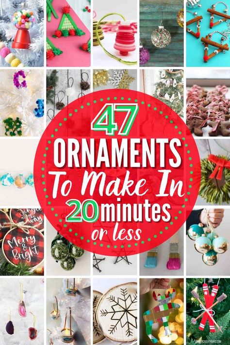 Present Ornament Diy, Diy 2023 Christmas Ornaments, Make Ornaments Christmas, Work Christmas Ornaments, Easy Homemade Ornaments Christmas, Homemade Ornament Ideas Diy Gifts, Diy Small Christmas Ornaments, Homemade Christmas Ornaments For Adults, Christmas Decor Ideas Diy Crafts Kids