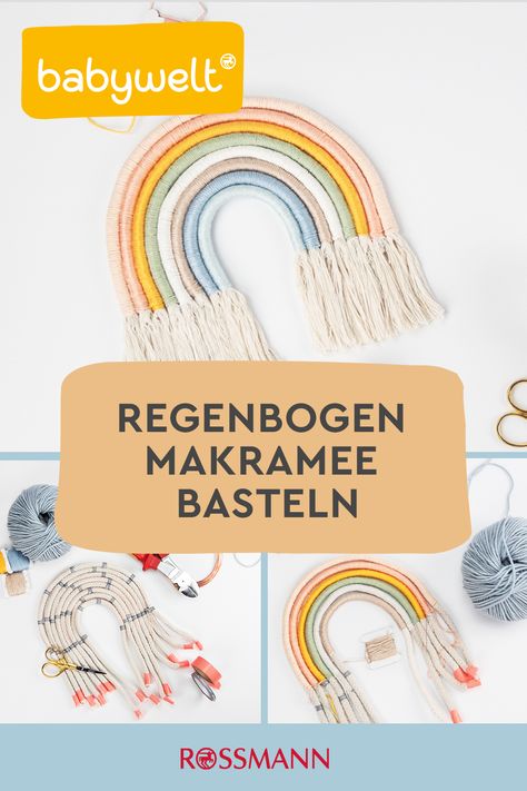 Diy Rainbow, Diy Mobile, Baby Diy, Diy Baby Stuff, Last Minute, Diy For Kids, Diy And Crafts, Macrame, Textiles