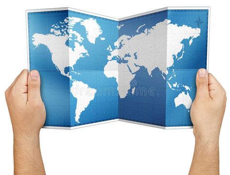 Hands Holding Open Folded World Map Isolated. Man holding and consulting open fo , #AFFILIATE, #Isolated, #Map, #holding, #Man, #World #ad Holding A Map Reference, Inktober Inspiration, Folded Maps, Person Drawing, Hands Holding, Baby Hands, Illustrated Map, 7th Grade, Vector Stock