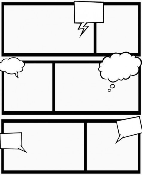 Printable Blank Comic Strip Template for Kids New Printable Comic Strip Template Pdf Word Pages Printable Cartoon Blank Template, Blank Comic Book Pages Templates, Cartoon Strip Template, Blank Comic Strip Template, Comics Template, Comic Strip Template, Comic Template, Blank Comic Book, Comic Book Template