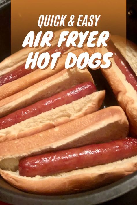 Learn how to make quick and easy air fryer hot dogs. An easy-to-follow Chicago-style hot dog recipe (with sport peppers) is also included in this post. Air Fryer Weiners, Air Fried Hot Dogs, Air Fryer Hot Dogs Recipes, Hotdogs In Airfryer, Airfryer Hotdogs, Air Fry Hot Dogs, Air Fryer Hotdogs, Hot Dogs Air Fryer, Hot Dogs In Air Fryer