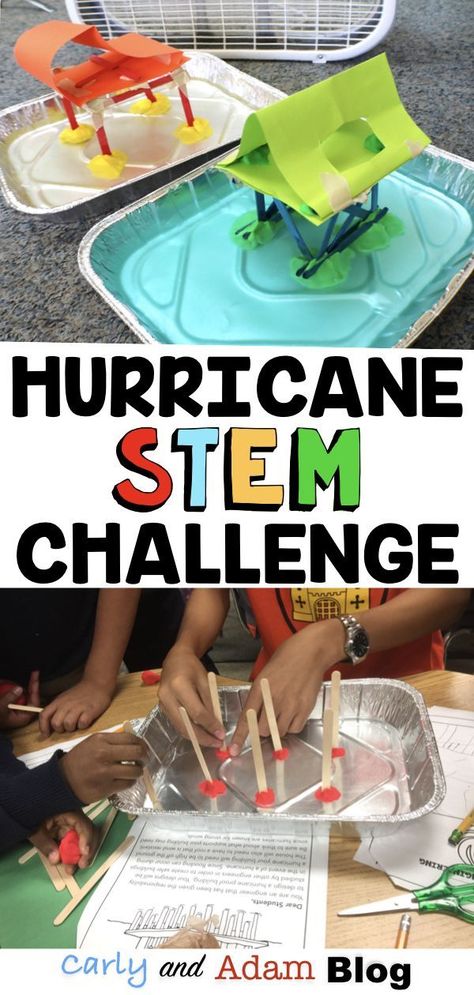 Hurricane STEM Challenge: Teach students about hurricanes in a hands-on way with STEM! This challenge was created to help my third graders better understand hurricanes and the impact that they have around the world. Students tacked this problem by taking on the role of an engineer designing a hurricane proof house. #stemchallenges #stemactivities #hurricaneactivity Elementary Stem Activities, Steam Challenges, Stem Classes, Stem Elementary, Science Camp, Stem Lab, Stem Lesson, Stem Classroom, Science Club