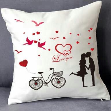 Valentines day cushion -love birds  printed cushion cover Flower Throw Pillows, Printed Cushion Covers, Encaustic Art, Bird Prints, Fabric Painting, Love Birds, Print Pictures, Cover Design, Cushion Cover