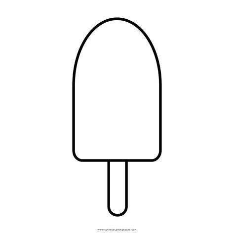 Popsicle Outline, Popsicle Coloring Page, Popsicle Clipart, Preschool Letters, Clipart Black And White, Summer School, Free Clip Art, Free Art, Fun Easy