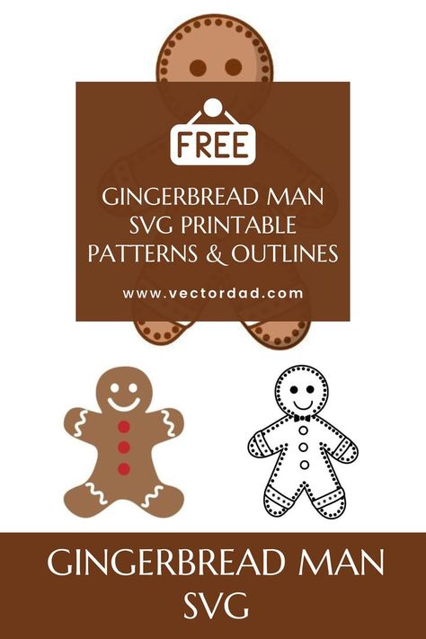 Gingerbread Svg Cricut, Gingerbread Man Svg Free, Free Gingerbread Svg, Free Printable Gingerbread Man Template, Gingerbread Printables Free, Free Gingerbread Printables, Free Scroll Saw Patterns Printable, Scroll Saw Patterns Free Printable, Designing Apps