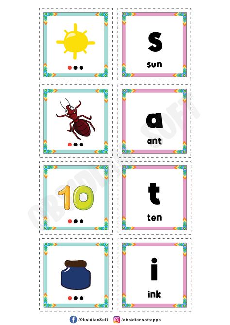 Jolly Phonics Printable Flashcards, Jolly Phonics Activities Worksheets, Jolly Phonics Flashcards, Phonics Order, Jolly Phonics Order, Jolly Phonics Printable, Alphabet With Pictures, Jolly Phonics Activities, Phonics Reading Passages