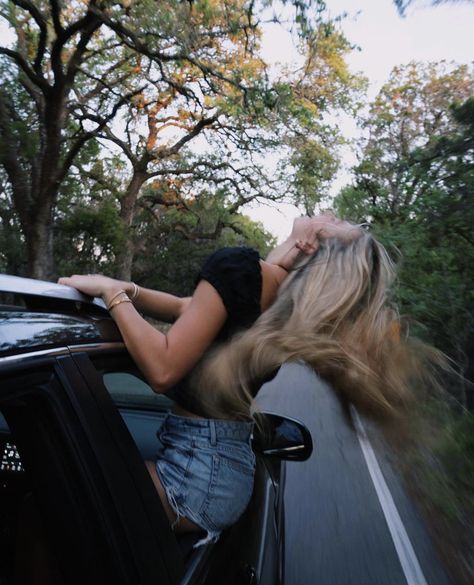 Photos Out Of Car Window, Sitting Out Car Window Pictures, Leaning Out Car Window Pose, Head Hanging Out Of Car Window Aesthetic, Hanging Out The Window Pics, Race Car Pictures, Jeep Picture Ideas Instagram, Out The Window Aesthetic Car, Cute Car Photos