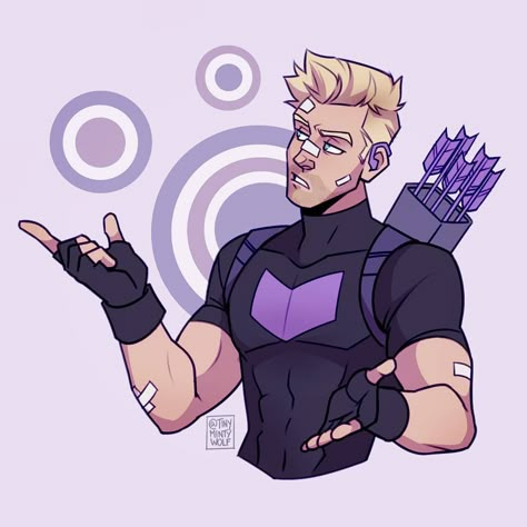 @tinymintywolf: “#marvelmonth day 25: hawkeye 🎯 comic clint is the love of my life 🥺 . . #clintbarton #hawkeye…” Hawkeye Marvel, Marvel Man, Hawkeye Comic, Marvel Character Design, Avengers Art, Marvel Drawings, Marvel Characters Art, Marvel Artwork, Marvel Fan Art