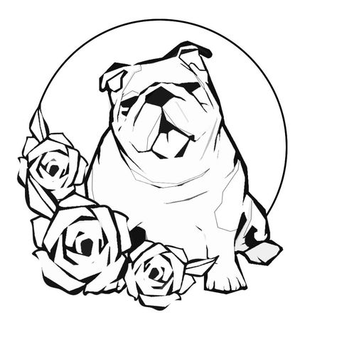 Bulldog Coloring Pages - Best Coloring Pages For Kids Simple English Bulldog Tattoo, English Bulldog Drawing, Bulldog Outline, Bulldog Line Drawing, Bulldog Coloring Pages, English Bulldog Line Art, 1st Grade Reading Worksheets, Emily English, Bulldog Drawing