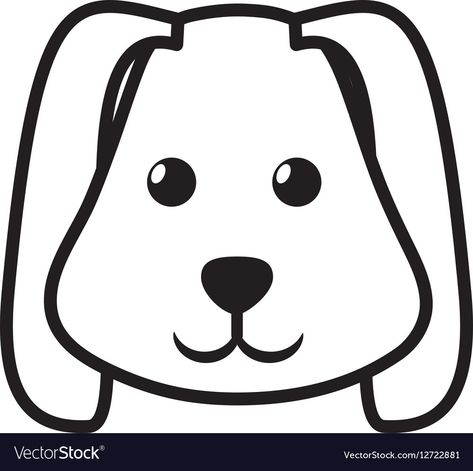 Face Drawing Outline, Dog Face Outline, Dog Face Drawing, Face Dog, Face Outline, Drawing Face, School Labels, Dog Face, Face Drawing