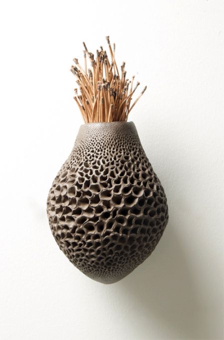 Art Propelled, Honeycomb Vase, Organic Sculpture, Organic Ceramics, Ceramic Texture, Sculptures Céramiques, Ceramic Wall Art, Pottery Classes, Keramik Vase