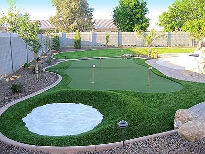 Putting Green Photos: Putters Edge Putting Greens Synthetic Lawns Green Backyard, Synthetic Lawn, Golf Chipping, Green Diy, Artificial Lawn, Backyard Games, Green Photo, Dream Backyard, Backyard Fun