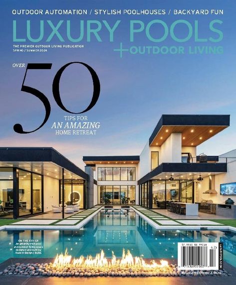 Featuring the world’s top-tier pool designers, builders, and landscape architects who create magnificent outdoor settings, as well as the latest in products, technologies, and services, Luxury Pools + Outdoor Living turns outdoor living dreams into reality. Published in the spring/summer and fall/winter, it is the go-to idea book for prosperous homeowners planning one-of-a-kind poolscapes — and for the professionals who help create the spectacular outdoor spaces they desire. Each issue showcases the builders and designers who create the ultimate backyard escapes, introduces stunning products, and unveils the latest outdoor living trends. Rich Pool, Raised Pools, Outdoor Living Space Design, Ultimate Backyard, Luxury Swimming Pools, Luxury Pools, Modern Pools, Building A Pool, Spa Design