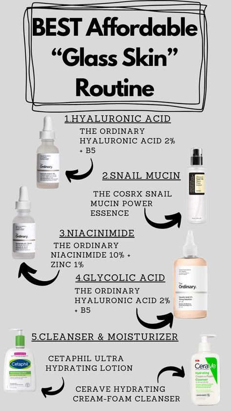 Glass Skin Routine, Skin Routine, Glass Skin, Best Products, Skincare Routine, Glowing Skin, Skin Care, Skin, Glass