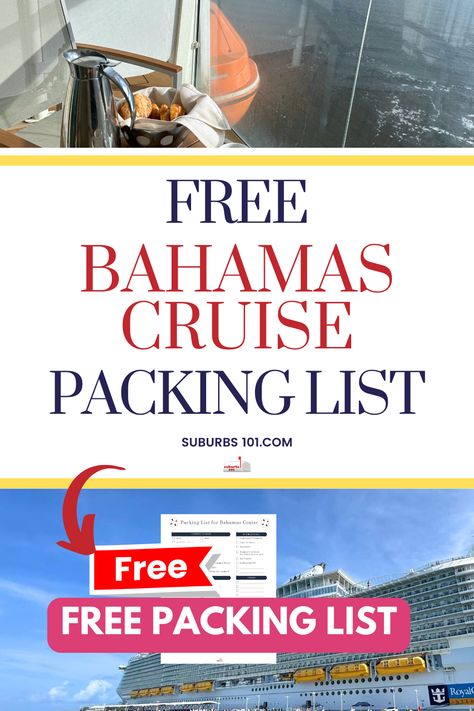 Going on a cruise to the Bahamas? Before you start throwing stuff in your suitcase, check out my Bahamas cruise packing list! I’ve got some easy cruise packing tips to help make your cruise planning a lot smoother. Plus, you can get my free printable packing checklist to keep things organized for your trip to Bahamas. Make sure to check out my 7-day wardrobe guide made just for your Bahamas cruise! Happy packing! Bahamas Cruise Packing List, Cruise Packing List Printable, Cruise Packing List Caribbean, Bahama Cruise, Cruise Packing Checklist, Cruise Caribbean, Cruise Wardrobe, Cruise Packing Tips, Going On A Cruise