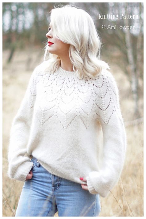 Whitmoor Sweater & Cardigan Knitting Patterns - Knitting Pattern Whitmoor Sweater, Dk Weight Sweater Knitting Patterns, Knit Womens Sweater Pattern Free, Lace Sweater Knitting Pattern, Knitting Inspiration Sweater, Lace Sweater Pattern, Knitting Patterns Free Dog, Free Knitting Patterns For Women, Womens Knitting Patterns