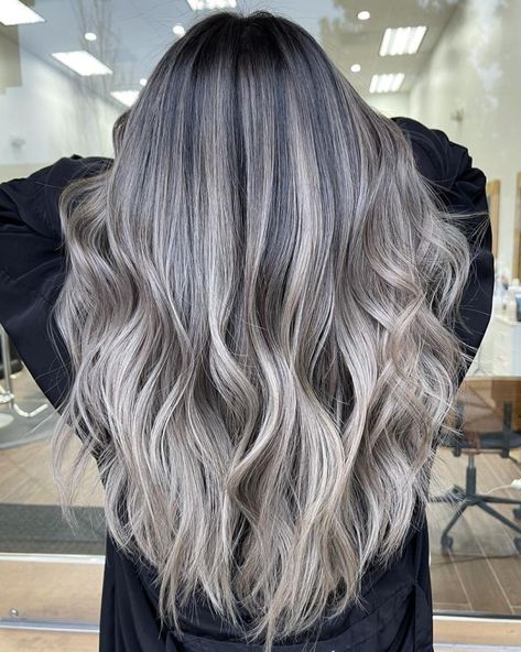 Cool Toned Hair, Hair Colors For Winter, Silver Ash Hair, Cool Tone Hair Colors, Dark Silver Hair, Silver Hair Shampoo, Silver Blue Hair, Silver Ombre Hair, Ashy Hair