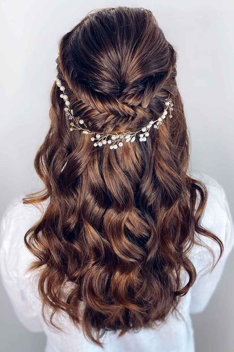 Accessorized Long Formal Hairstyles With Fishtail Braids ❤ Check out formal hairstyles for long hair suggested by the best artists for your inspiration. These popular ideas are perfect for creating an evening look. #formalhairstylesforlonghair #lovehairstyles #hair #hairstyles #haircuts Formal Hairstyles Updo, Summer Magic, Fishtail Braid Hairstyles, Formal Hairstyles For Long Hair, Prom Hairstyle, 2024 Prom, Hairstyle Inspiration, Haircut Hairstyle, Long Wavy Hair