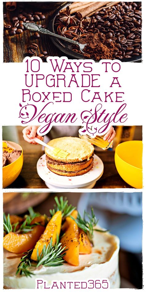 How to Upgrade a Boxed Cake Vegan Style Plant Based from Planted365 Box Cake Mix Upgrade, Vegan Cake Mix Hacks, Vegan Box Cake Recipe, Vegan Cake Mix, Vegan Lemon Curd, Box Cake Recipes, Egg Free Baking, Cake Box Cookies, Boxed Cake Mixes Recipes