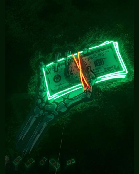 Hand Holding Money, Holding Money, Neon Signs Home, Get Money, Money Sign, Wealth Affirmations, Neon Light Signs, Neon Art, Hand Holding