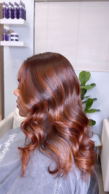 LEAH MARIE on Instagram: "Fall is in the Hair 🍁🍂🍃 Cowboy Copper with a twist 😍 . . . . #copper #copperhaircolor #haircolorist #haircolorspecialist #atlanta #atlantahairstylist #mariettahairsalon #beautybloggers #hairtransformation #haircare #hairstylist #hairgoals #copperbalayage #cowboycopperhair #hairsalons #silkpress #silkpressatlanta #copperhair #copperheads #ginger #gingerhair #hairstyle #hairstyleoftheday #hairideas" Cowboy Copper Balayage, Copper Caramel Hair, Copper With Highlights, Cowgirl Copper Hair, Golden Copper Hair, Copper Hair With Highlights, Brunette With Blonde, Blonde Money Piece, New Hair New Me