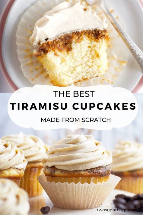 Italian Cupcakes, Best Tiramisu, Whipped Mascarpone, Tiramisu Cupcakes, Boozy Cupcakes, Mascarpone Frosting, Whipped Frosting, Baking Cocoa, Tiramisu Recipe