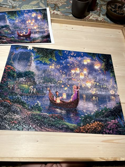 Puzzle Aesthetic, Disney Puzzles, Film Disney, Disney Rapunzel, Art Tools Drawing, Thomas Kinkade, Puzzle Art, New Hobbies, Just Girl Things