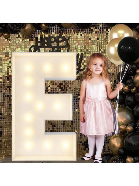 Letter E  Collar     Embellished   Event & Party Supplies Large Light Up Letters, Light Up Numbers, Giant Letters, Balloon Frame, Light Up Letters, Outdoor Party Decorations, Marquee Lights, Marquee Sign, Light Letters