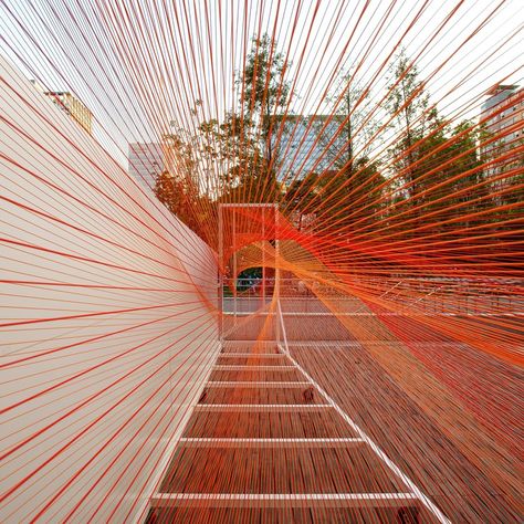 Autumn Art Breeze at Sejong Art Center / Boundaries architects , © Hwang Hyo Chel String Installation, Installation Architecture, Art Installation, Autumn Art, Top Of The World, Land Art, Architecture Project, Art Center, Public Art