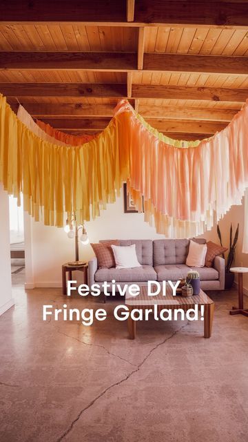 Fringe Garland, Halloween Tablecloth, Celebrate Good Times, Birthday Crafts, Festival Diy, 1st Day Of School, Family Crafts, Diy Garland, 3rd Birthday Parties