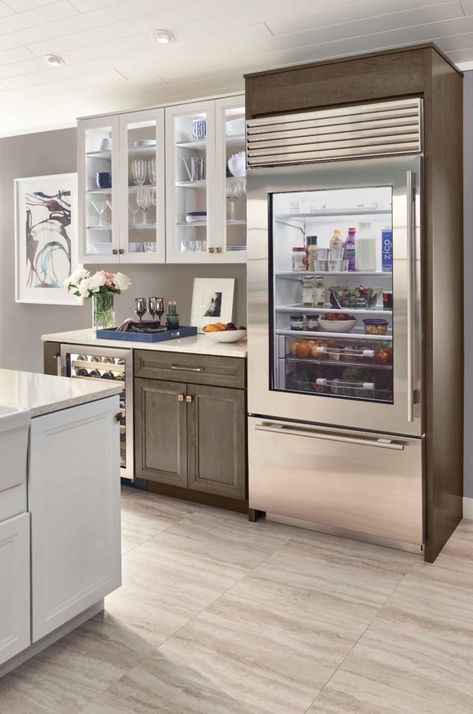 High End Appliances, Major Kitchen Appliances, Kitchen Triangle, Refrigerator Wall, Compact Fridge, Countertop Appliances, Bottom Freezer Refrigerator, High End Kitchens, Bottom Freezer