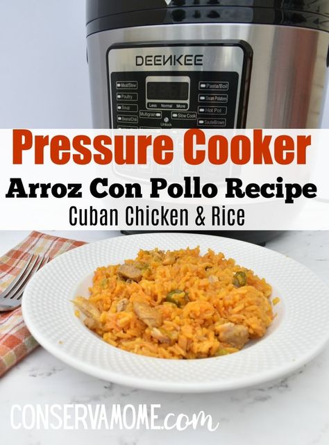 Instant Pot Arroz Con Pollo, Arroz Con Pollo Instant Pot, Multi Cooker Recipes, Pollo Recipe, Boricua Recipes, Cuban Food, Yellow Rice, Cuban Recipes, Insta Pot