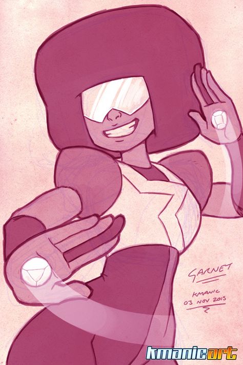 kmanic art How To Draw Garnet Steven Universe, Garnet Steven Universe Drawing, Steven Universe Garnet Fanart, Garnet Drawing, Garnet Steven Universe Fanart, Steven Universe Art Style, Steven Universe Sketches, Garnet Tattoo, Garnet Fanart