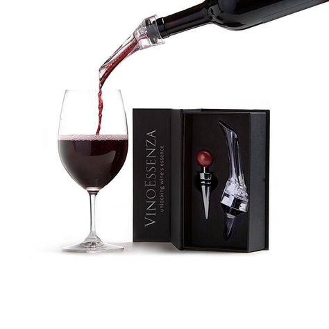 #VinoEssenza Wine Aerator Pourer Wine Decanter Set #wineaerator #winedecanter Red Wine Decanter, Wine Decanter Set, Wine Aerator Pourer, Wine Aerator, Bottom Of The Bottle, Wine Set, Wine Drinkers, Decanter Set, Wine Collection