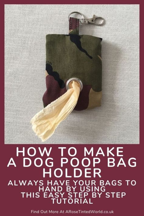 Poop Bag Holder Diy, Dog Poop Bag Holder Diy, Dog Poo Bags, Diy Gifts For Men, Dog Treat Bag, Dog Poop Bag Holder, Sewing To Sell, Bag Holders, Sewing Machine Projects