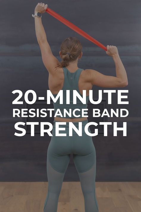 Banded Full Body Workout, Rubber Band Exercises Workouts, Small Resistance Band Exercises, Band Workout Arms, Banded Workouts, Exercises With Bands, Full Body Resistance Band Workout, Exercises With Resistance Bands, Workout No Jumping