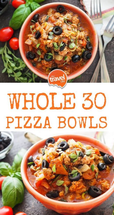 Whole 30 Pizza, Whole 30 Lunch, Whole30 Pizza, Whole30 Dinner Recipes, Pizza Bowls, Whole 30 Meal Plan, Whole 30 Snacks, Easy Whole 30 Recipes, Pizza Bowl