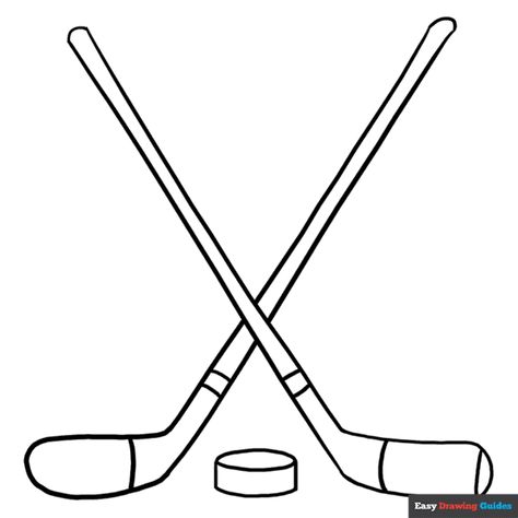 Free Crossed Hockey Sticks Coloring Page for Kids Hockey Drawing Easy, Hockey Doodles, Patient Appreciation Ideas, Stained Glass Beginner, Hockey Cartoon, Hockey Drawing, Hockey Crafts, Sports Coloring Pages, Stick Drawings